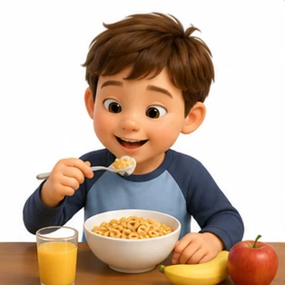 eat breakfast routine